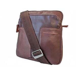 Piquadro China Small Messenger Bag Crossbody Leather Brown